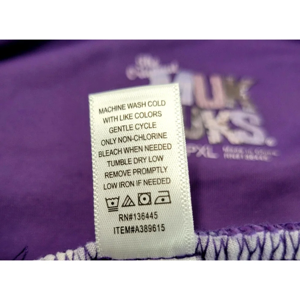 Muk Luks Pajama Set Womens Petite XL Purple Plush Argyle‎ Soft Sleepwear Lounge